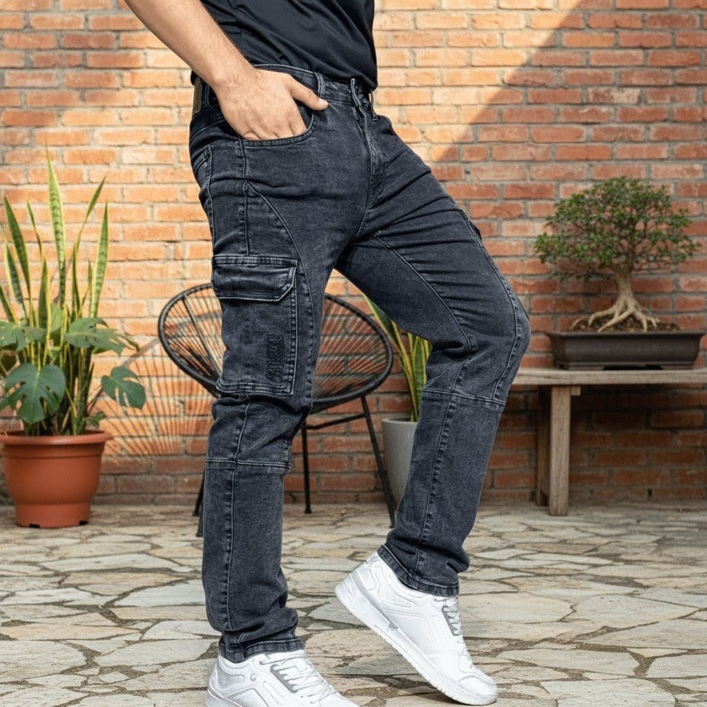 A-CARGO NEW PANT BLACK CODE-CARGO48