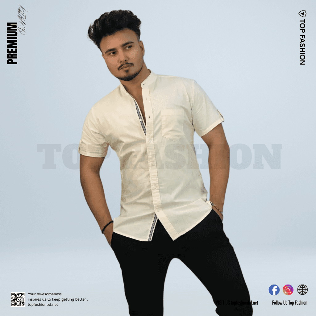 BAGGY PANT (32) HALF SHIRT CREAM CODE- C06 - Image 1