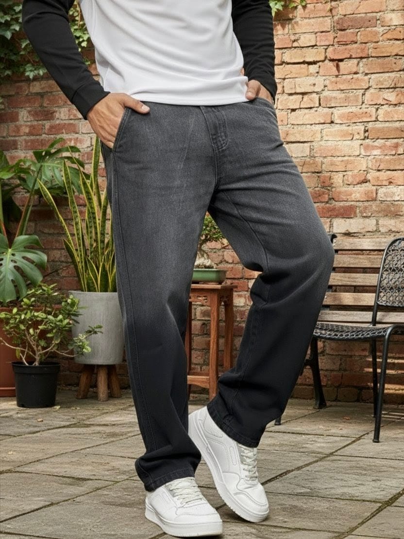 1-JEANS BAGGY ASH & BLACK CODE-SBB98