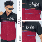 HALF SHIRT BLACK & MERRON CODE-04 - Image 2