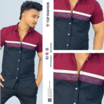 HALF SHIRT MERRON & BLACK CODE-01 - Image 2