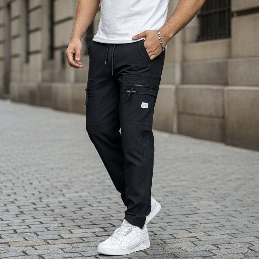 CARGO DOBBY PANT BLACK CODE-CD64