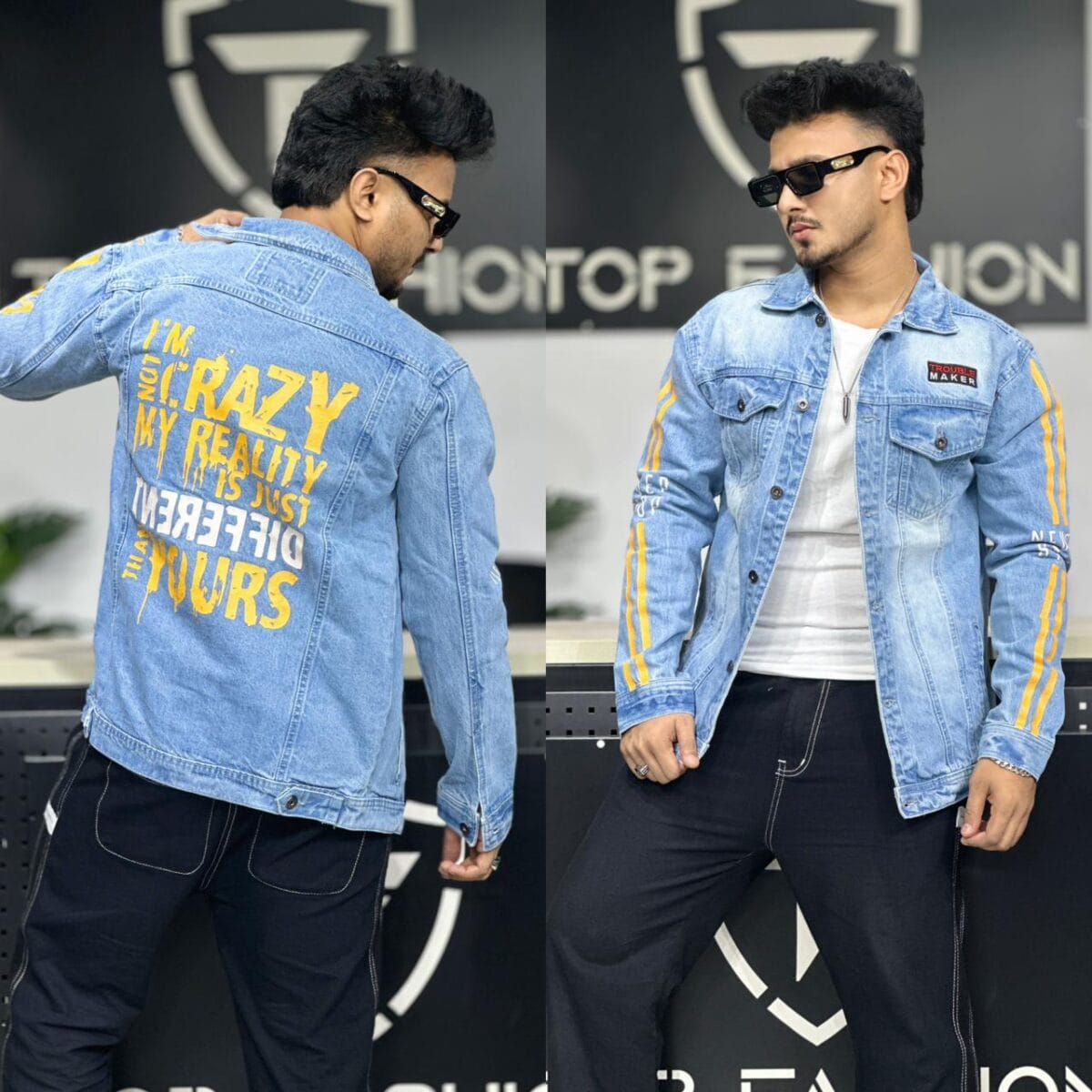 DENIM PRINT JACKET CODE-DJ08