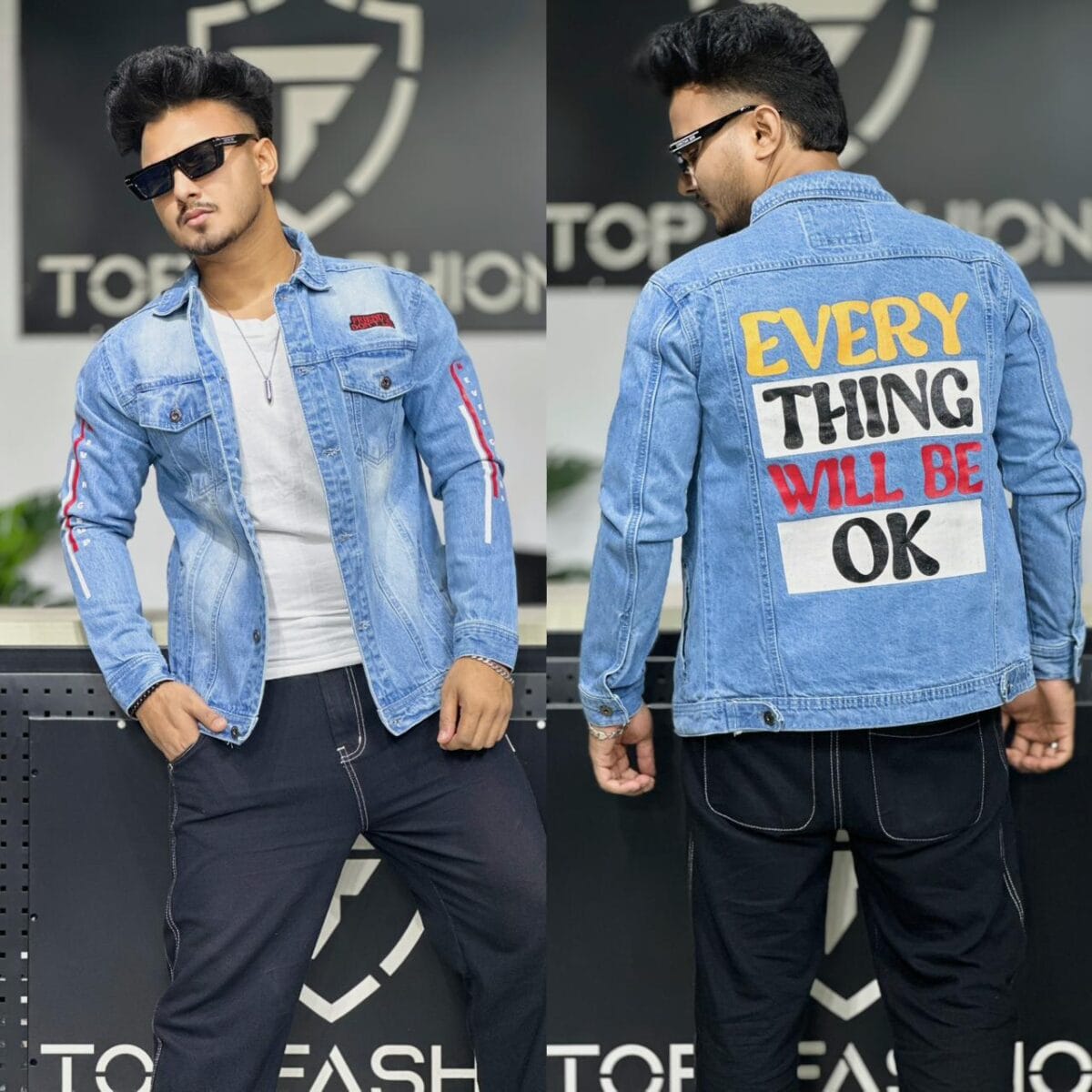 DENIM PRINT JACKET CODE-DJ07
