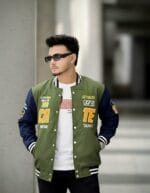 VARSITY JACKET OLIVE CODE-VJ03