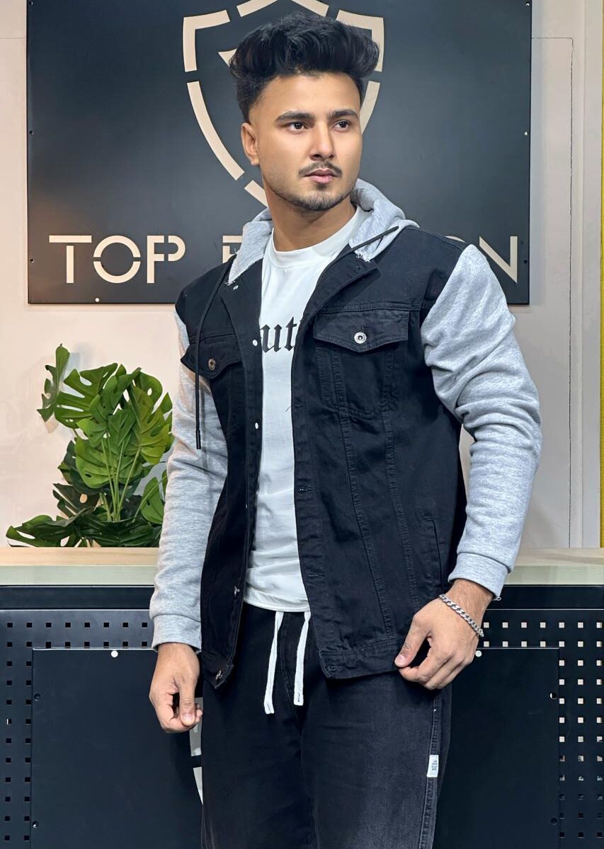 1-DENIM HOODIE DEEP COLOR CODE-DHB25