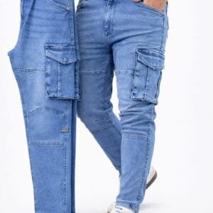 1-A LUXURY CARGO PANT LIGHT NAVY CODE-62